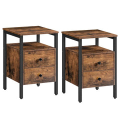 Novalay Nightstands (Set of 2) 2 - Drawer 24" Tall 