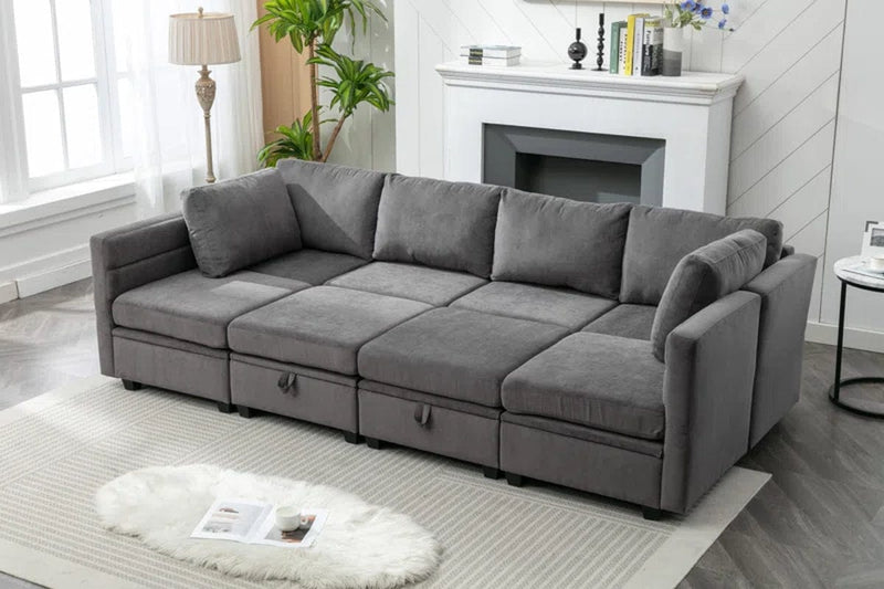 Toxi 8 - Piece Upholstered Sectional