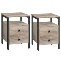 Novalay Nightstands (Set of 2) 2 - Drawer 24" Tall 