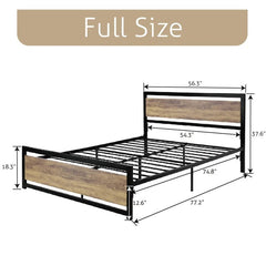 Marilee Wood Bed Frame W/ Headboard