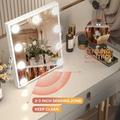 Tri-Colour Hollywood Makeup Mirror With Smart Touch Control