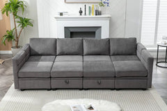 Toxi 8 - Piece Upholstered Sectional