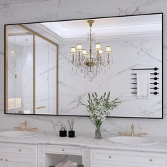 Davon Wall Mounted Black Vanity Mirror