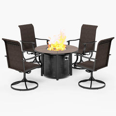 Krohn Round Outdoor Dining Set