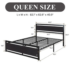 Marilee Wood Bed Frame W/ Headboard frendzys