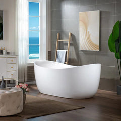 72" Whirlpool and Air Bubble Freestanding Heated Bathtub