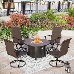 Krohn Round Outdoor Dining Set