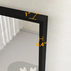 Davon Wall Mounted Black Vanity Mirror