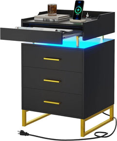 Ellisia Nightstand With LED Lights