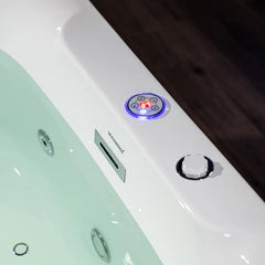 72" Whirlpool and Air Bubble Freestanding Heated Bathtub