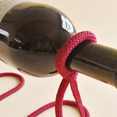 Suspended Rope Wine Bottle Holder Frendzys