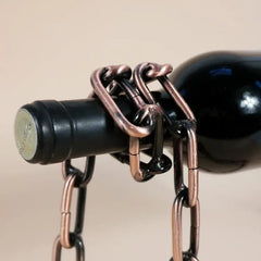 Magic Iron Chain Wine Bottle Holder Frendzys