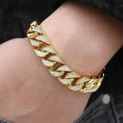 Miami Gold Curb Cuban Bracelet Frendzys