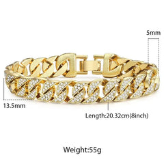 Miami Gold Curb Cuban Bracelet Frendzys