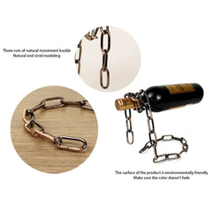 Magic Iron Chain Wine Bottle Holder Frendzys