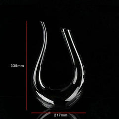 Crystal U-shaped 1500ml Wine Decanter Frendzys