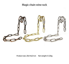 Magic Iron Chain Wine Bottle Holder Frendzys