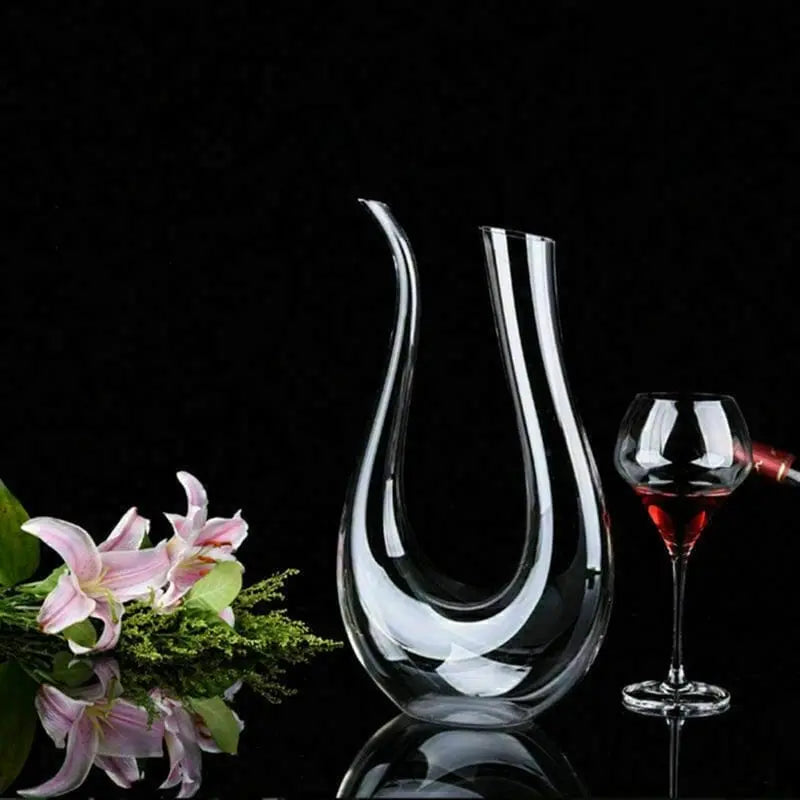 Crystal U-shaped 1500ml Wine Decanter Frendzys