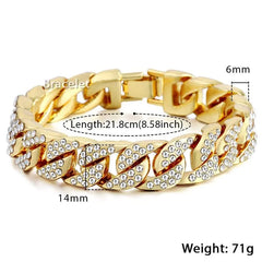 Miami Gold Curb Cuban Bracelet Frendzys