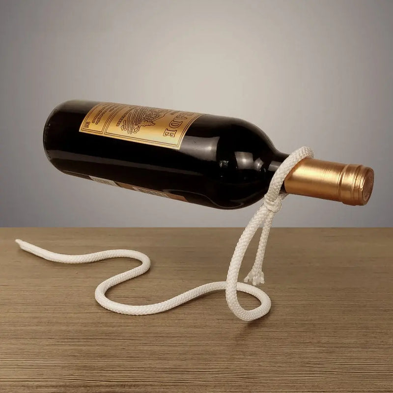 Suspended Rope Wine Bottle Holder Frendzys