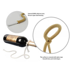 Suspended Rope Wine Bottle Holder Frendzys