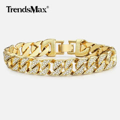 Miami Gold Curb Cuban Bracelet Frendzys